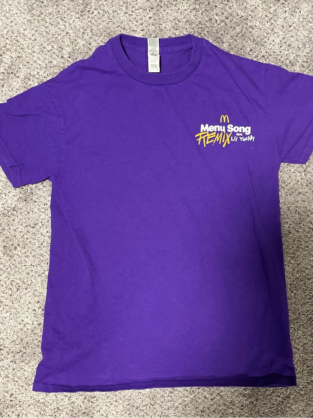 2024 McDonald's Menu Song Remix Lil Yachty Promo Tee Gildan Purple